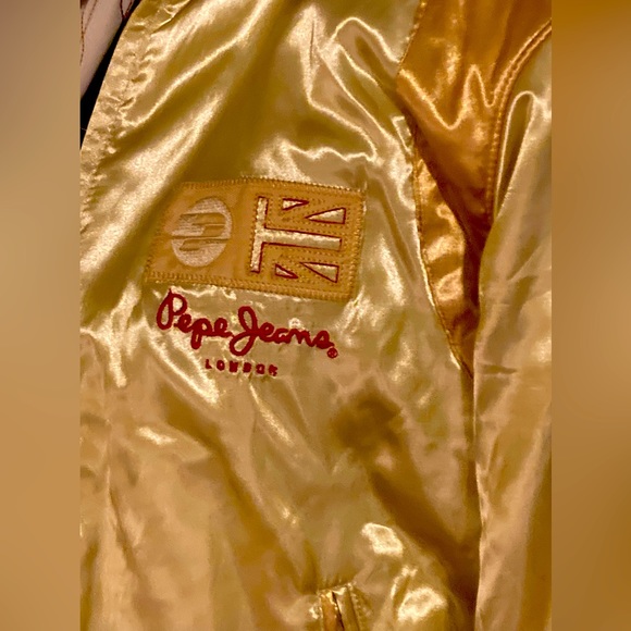 🎊💕Rare!! Vintage Nylon Satin Reversible Bomber Jacket - Picture 7 of 11